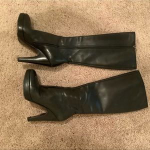 Black Prada Knee Boots 4 in Heels